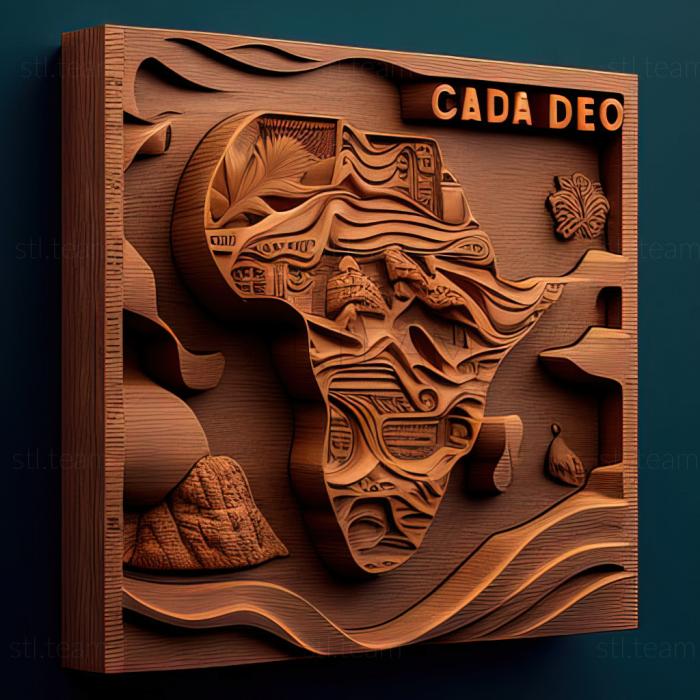 3D модель Кабо-Верде Республика Кабо-Вердек (STL)